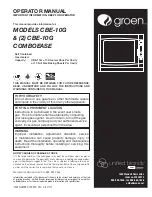 Предварительный просмотр 1 страницы Groen (2) CBE-10G Operator'S Manual