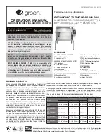 Groen BPM-15GA Operator'S Manual preview