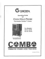 Preview for 1 page of Groen CC-E User Manual