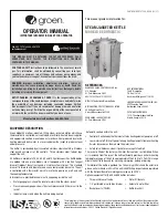 Groen EE Domestic Operator'S Manual preview