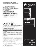 Groen HY-6CAV Operator'S Manual preview