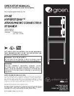 Groen HYPERSTEAM HY-6E Operator'S Manual предпросмотр