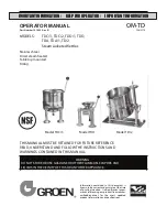 Groen NSF TD/2 Series Operator'S Manual предпросмотр