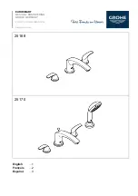 Предварительный просмотр 1 страницы Grohe 25 168 Manual