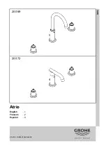 Preview for 1 page of Grohe Atrio 20 069 Quick Start Manual