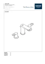 Grohe BAULOOP 20 225 Manual preview