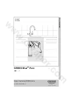 Grohe Blue Pure 31087 Installation Manual предпросмотр