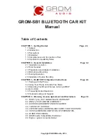 Предварительный просмотр 1 страницы GROM Audio GROM-SB1 Manual