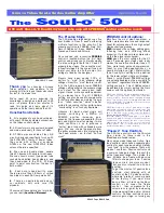 Preview for 1 page of Groove Tubes Soul-o 50 Operator'S Manual