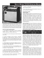 Preview for 1 page of Groove Tubes Soul-o Series 75 Operating Manual