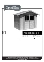 Grosfillex ABRI DECO 4.9 Assembly Instructions Manual preview