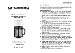 grossag KA 70.10 Instructions For Use Manual preview