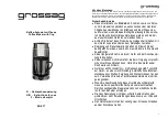 grossag KA 8.17 Instructions For Use Manual предпросмотр