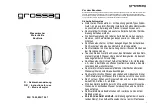 grossag WK 70.00 Instructions For Use Manual preview