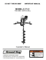 Предварительный просмотр 1 страницы Ground Hog C-71-5 Operator'S Manual