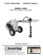 Preview for 1 page of Ground Hog HD99 Operator'S Manual