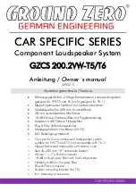 Ground Zero CAR SPECIFIC Series Owner'S Manual preview