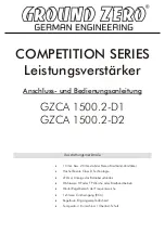 Preview for 1 page of Ground Zero COMPETITION GZCA 1500.2-D1 Owner'S Manual