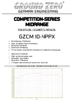 Ground Zero COMPETITION GZCM 10-4PPX Owner'S Manual предпросмотр