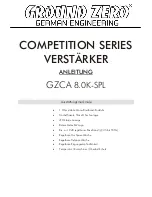 Ground Zero GZCA 8.0K-SPL Owner'S Manual preview