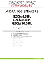 Ground Zero GZCM 6.5SPL Owner'S Manual preview