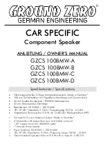 Предварительный просмотр 2 страницы Ground Zero GZCS 100BMW-A Owner'S Manual