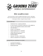 Preview for 2 page of Ground Zero GZCS 4.60ISO Owner'S Manual