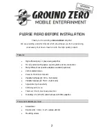 Preview for 12 page of Ground Zero GZCS 4.60ISO Owner'S Manual