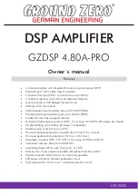 Ground Zero GZDSP 4.80A-PRO Owner'S Manual preview