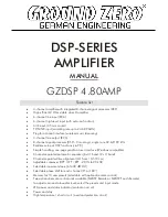 Preview for 1 page of Ground Zero GZDSP 4.80AMP Manual