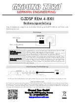 Ground Zero GZDSP REM 4-8XII Owner'S Manual preview