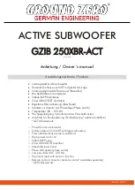 Preview for 1 page of Ground Zero GZIB 250XBR-ACT Owner'S Manual