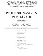 Preview for 1 page of Ground Zero GZPA 1.4K-HCX Owner'S Manual