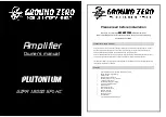 Preview for 7 page of Ground Zero GZPA 1.8000SPL-HC Owner'S Manual