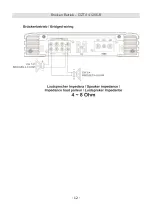 Предварительный просмотр 12 страницы Ground Zero GZTA 2155X-B Owner'S Manual