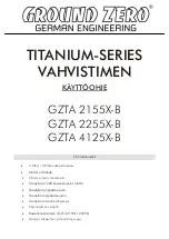 Предварительный просмотр 34 страницы Ground Zero GZTA 2155X-B Owner'S Manual