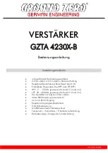 Preview for 7 page of Ground Zero GZTA 4230X-B Owner'S Manual