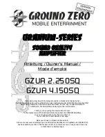 Ground Zero GZUA 2.250SQ Owner'S Manual preview