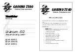 Preview for 1 page of Ground Zero GZUA 2125SQ Owner'S Manual