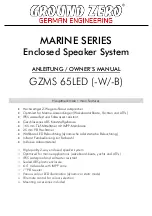 Preview for 1 page of Ground Zero MARINE Series Owner'S Manual