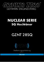 Ground Zero NUCLEAR Series Owner'S Manual preview