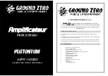 Preview for 13 page of Ground Zero PLUTONIUM GZPA 1.4000D Owner'S Manual