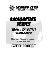 Ground Zero RADIOACTIVE GZRB 300ACT Owner'S Manual preview