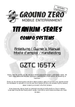 Preview for 2 page of Ground Zero TITANIUM Series Owner'S Manual