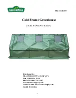 GroundWork Cold Frame Greenhouse Manual preview