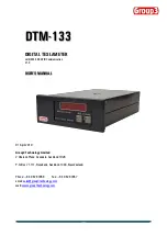 Предварительный просмотр 1 страницы Group3 DTM-133 User Manual