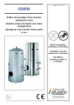 Groupe Atlantic CORSI Installation, Use And Maintenance Instructions preview