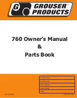 Grouser Products 760 Owner'S Manual & Parts Book preview