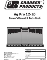 Grouser Products Ag Pro 12-20 Owner'S Manual & Parts List preview