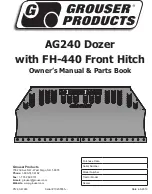 Grouser Products AG240 Owner'S Manual & Parts Book preview